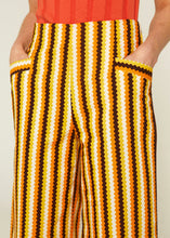 Load image into Gallery viewer, Striped Mafaldine Print Straight Legs Trousers
