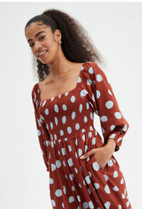 Compania Fantastica Polka Dots Midi Dress