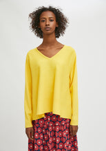 Load image into Gallery viewer, Compania Fantastica Flared Cut Knitted Jumper Yellow
