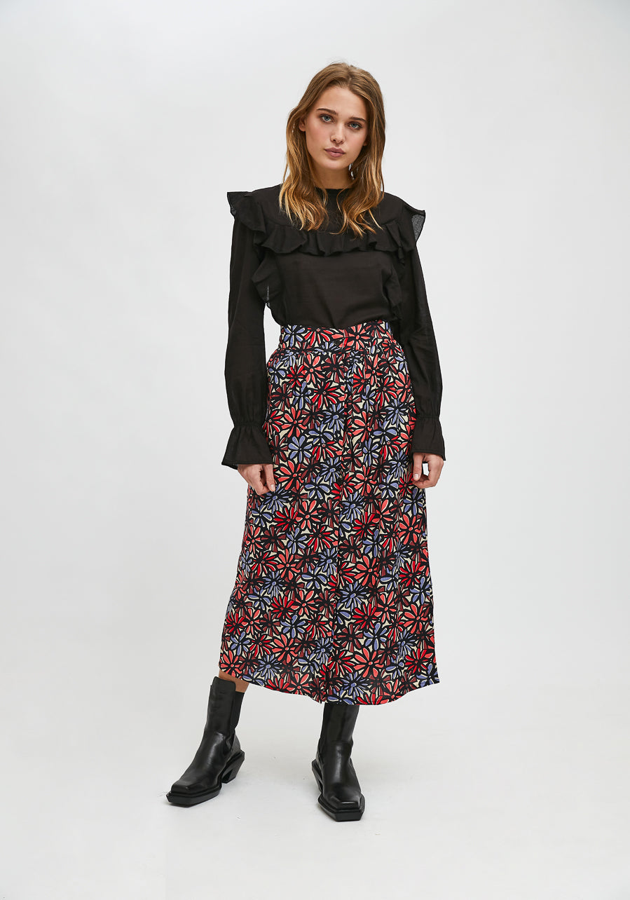 Compania Fantastica Splash Floral Midi Skirt