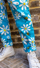 Load image into Gallery viewer, Run And Fly Bee Free Blue Stretch Twill Dungarees

