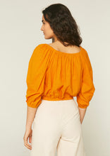 Load image into Gallery viewer, Yellow Stretch Detail Off The Shoulder Crop Top

