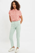 Load image into Gallery viewer, Louche Joele Summer Slim Gingham Trousers In Mint
