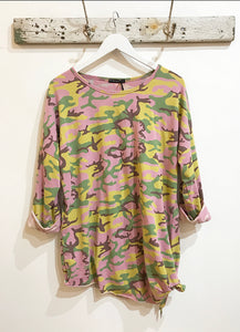 Bright Jersey Camouflage Top