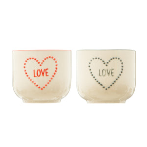 Love Hearts  Planters Set of Two