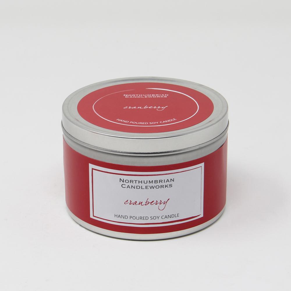 Vegan Soy Wax Candle Cranberry Scented