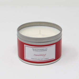 Vegan Soy Wax Candle Cranberry Scented