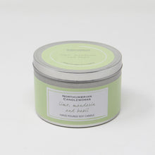 Load image into Gallery viewer, Soy Wax Candle in Lime, Mandarin &amp; Basil Scent
