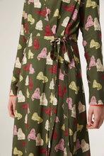 Load image into Gallery viewer, Compania Fantastica Dog Print Wrap Dress
