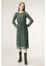 Load image into Gallery viewer, Compania Fantastica Green Lurex Dress
