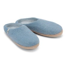 Load image into Gallery viewer, Egos Copenhagen Natural Wool Fair Trade Slippers Light-Blue
