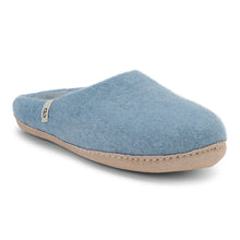 Load image into Gallery viewer, Egos Copenhagen Natural Wool Fair Trade Slippers Light-Blue
